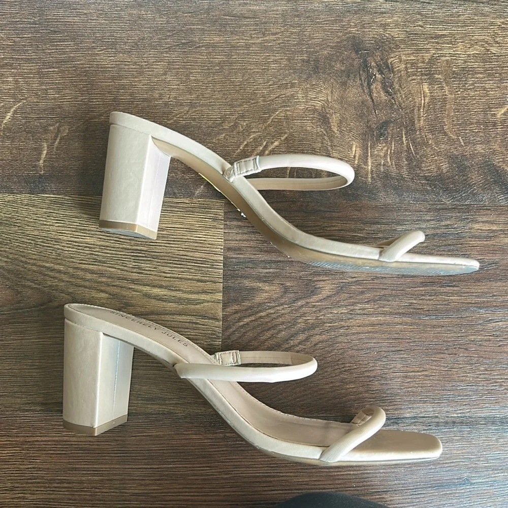 Sincerely Jules Elegant Tan Heeled Sandals | Nude Sandals | Heeled Sandals